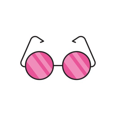 gözlük vektör düz renk simgesini