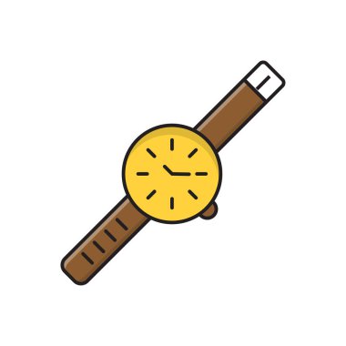 zaman vektörü düz renk simgesi