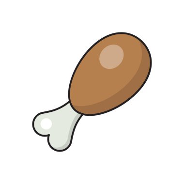 bacak parçası vektör düz renk simgesi