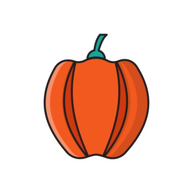 sebze vektörü düz renk simgesi