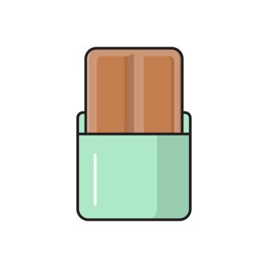 Karamel vektör düz renk simgesi