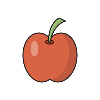 meyve vektörü düz renk simgesi