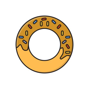 tatlılar vektör düz renk simgesi