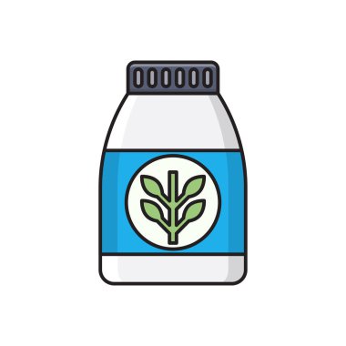 Plastik vektör düz renk simgesi