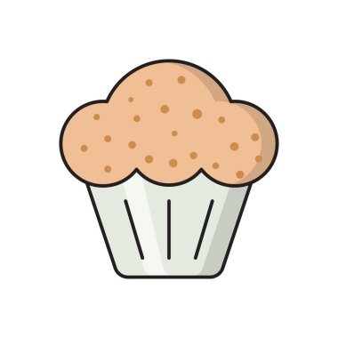 Kek vektörü düz renk simgesi