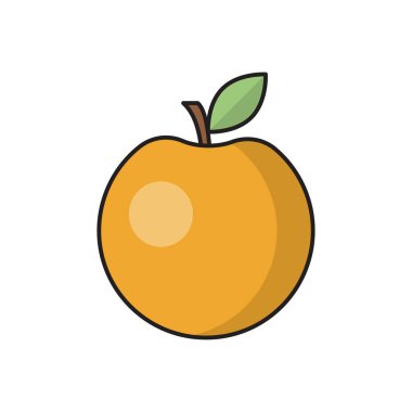 meyve vektörü düz renk simgesi