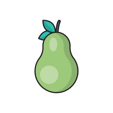 meyve vektörü düz renk simgesi