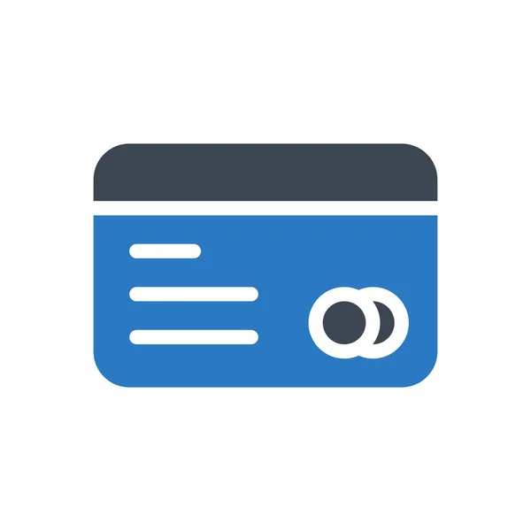 Debit Vector Glyph Color Icon — 스톡 벡터