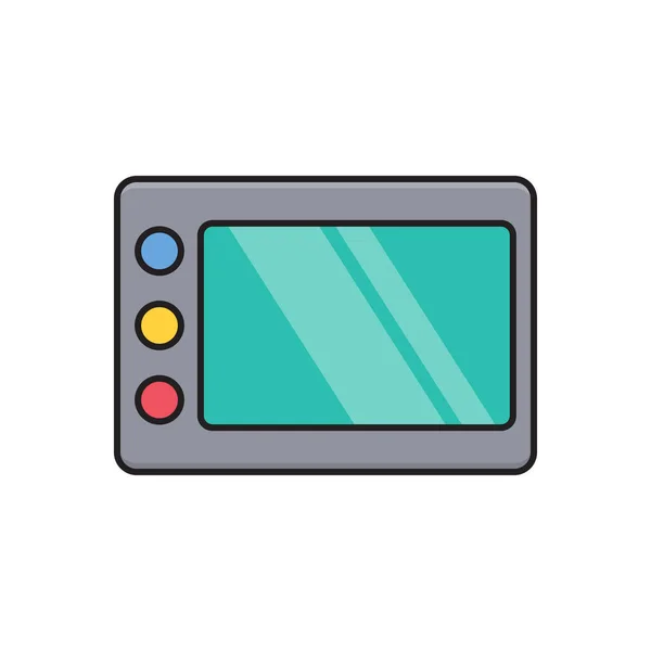 Estudio Vector Icono Color Plano — Archivo Imágenes Vectoriales