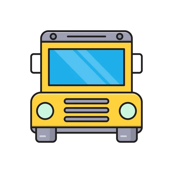 Bus Vecteur Plat Icône Couleur — Image vectorielle