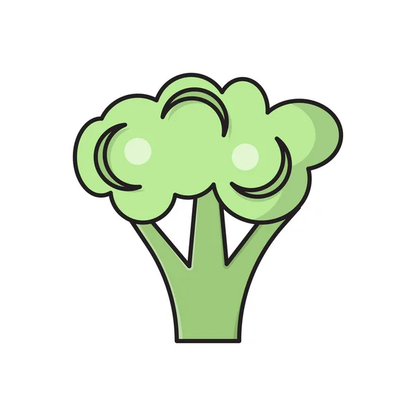 Vector Vegetal Icono Color Plano — Vector de stock