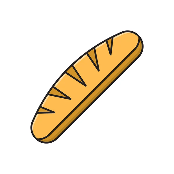 Brot Vektor Flache Farbe Symbol — Stockvektor