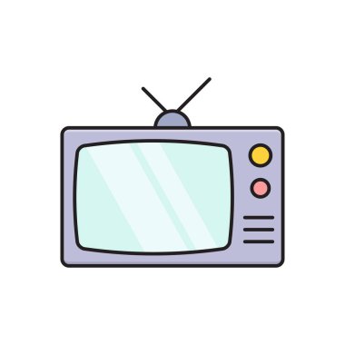 Retro vektör düz renk simgesi