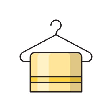 askı vektörü düz renk simgesi