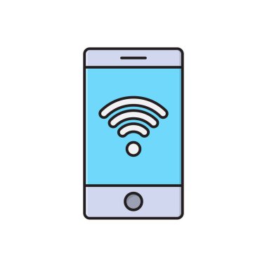 WIFI vektör düz renk simgesi