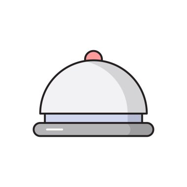 yiyecek vektörü düz renk simgesi