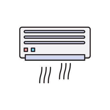 soğutma vektörü düz renk simgesi