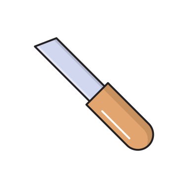 vektör düz renk simgesini kes