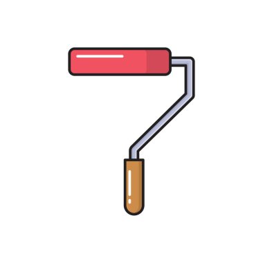 boya vektörü düz renk simgesi