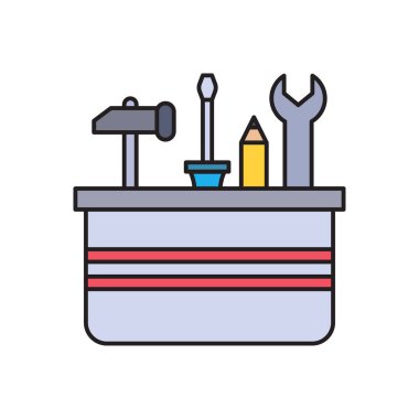 araçlar vektör düz renk simgesi