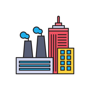 organizasyon vektörü düz renk simgesi