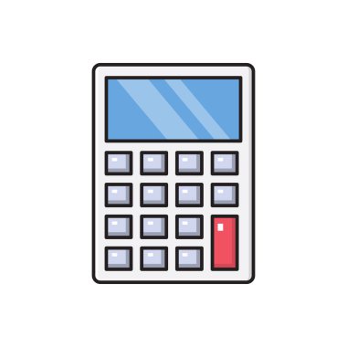 muhasebe vektörü düz renk simgesi