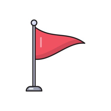 işaretleyici vektör düz renk simgesi