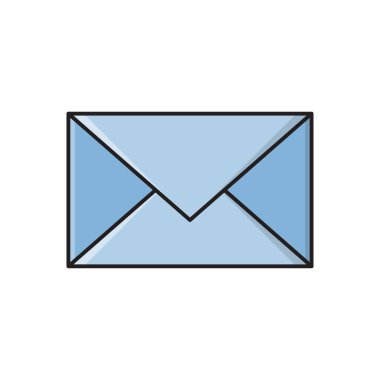 e-posta vektörü düz renk simgesi