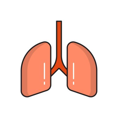 nefes vektörü düz renk simgesi