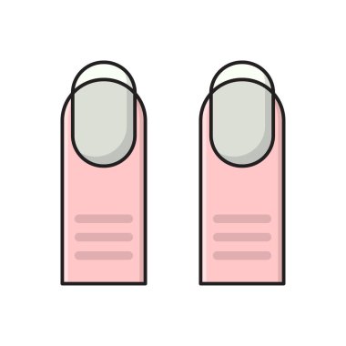 parmak vektörü düz renk simgesi