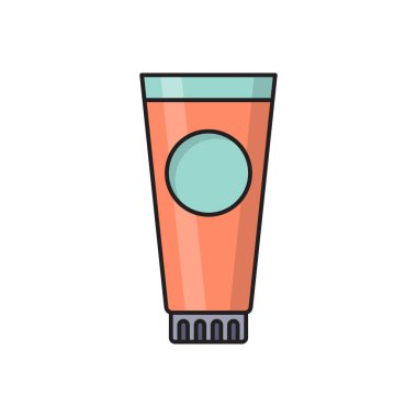 tüp vektör düz renk simgesi