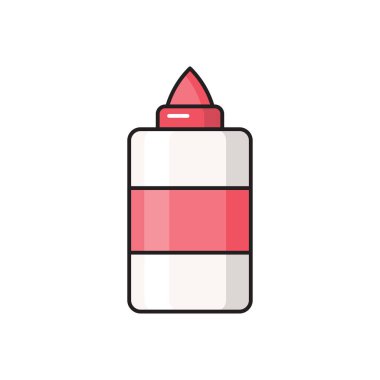 sakız vektörü düz renk simgesi 