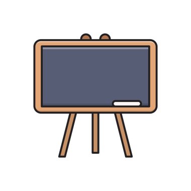 sunum vektörü düz renk simgesi 