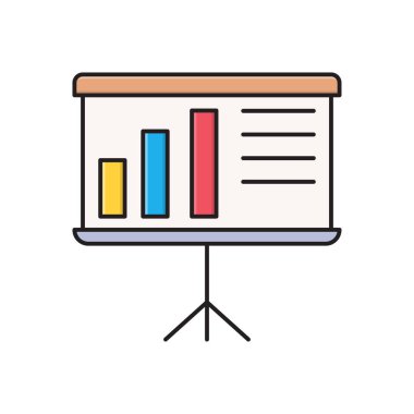 grafik vektörü düz renk simgesi 