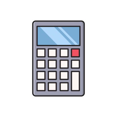 muhasebe vektörü düz renk simgesi 