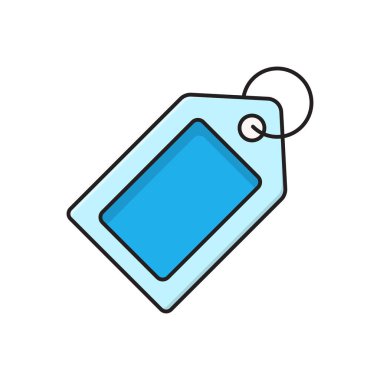 etiket vektörü düz renk simgesi 