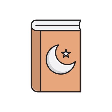 Kuran vektörü düz renk simgesi 