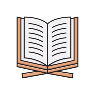 Kuran vektörü düz renk simgesi 