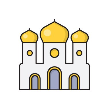 mezar vektörü düz renk simgesi 