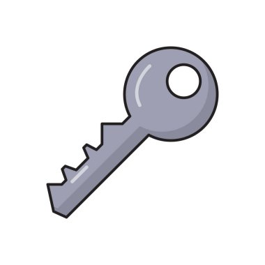 vektör düz renk simgesini kilitle 