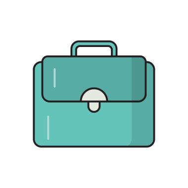 görev vektörü düz renk simgesi 