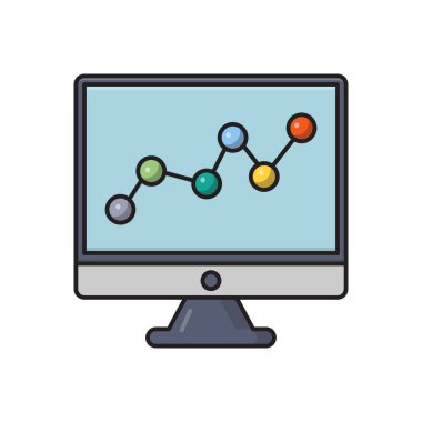 grafik vektörü düz renk simgesi 