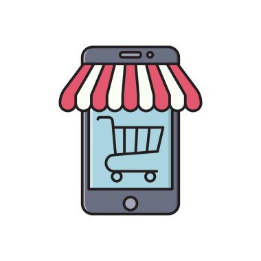 mobil vektör düz renk simgesi 