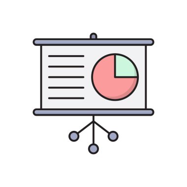 grafik vektörü düz renk simgesi 