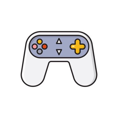 denetim vektörü düz renk simgesi 