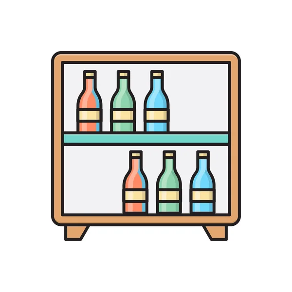 Shelf Vector Flat Color Icon — Stock Vector