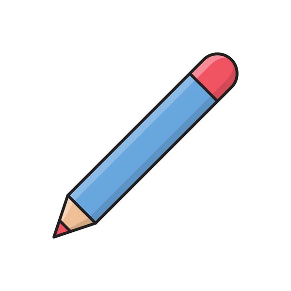 Pen Vector Flat Color Icon — Stock Vector