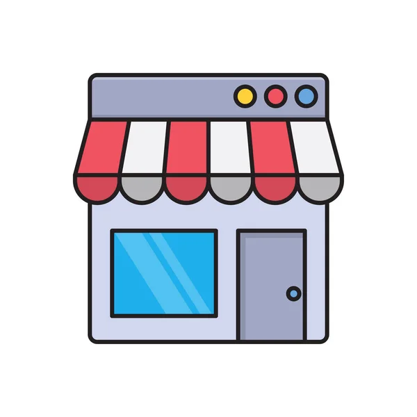 Winkel Vector Platte Kleur Pictogram — Stockvector