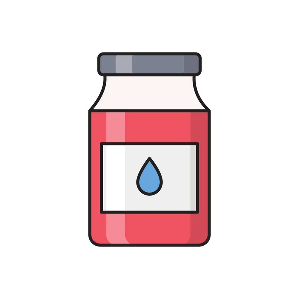 Jar Vector Flat Color Icon — Stock Vector