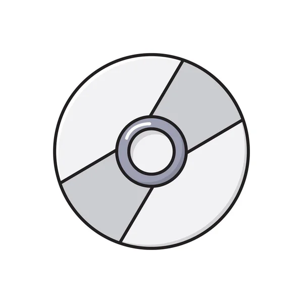 Vecteur Dvd Icône Couleur Plate — Image vectorielle